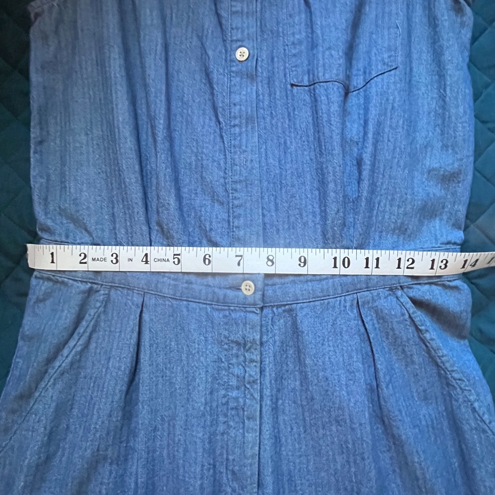 Steven Alan Sleeveless Denim Jumpsuit Size S - Picture 16 of 16
